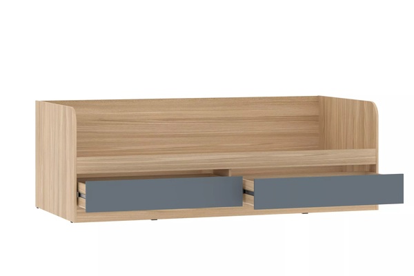 Детская комната Элиот композиция 7 белый фасадный, маренго, баунти песочный (собирается на любую сторону, спальное место 90 х 200)