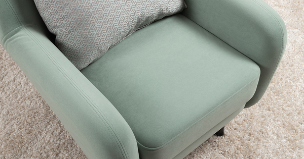 Кресло для отдыха Дакота ТК 585 велюр Vendetta 18 ментоловый, Marcello-5 1327 A1 col 19 ментоловый орнамент