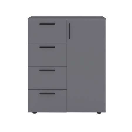 Комод Эйр 16.241 серый графит 0162 РЕ, собирается на любую сторону