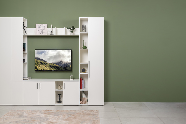 Шкаф Эйр 16.324.02 белый РЕ шагрень, собирается на любую сторону