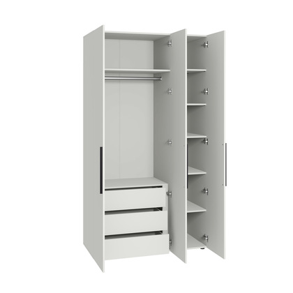 Шкаф комбинированный Эйр 13.182 белый PE шагрень