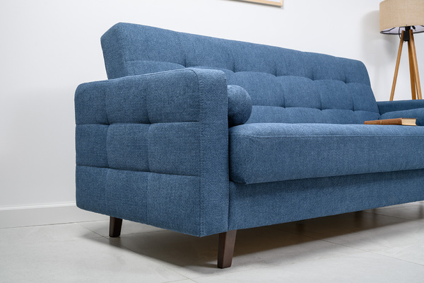 Диван-кровать прямой Эмили ТД 913 велюр синий