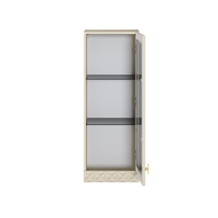 Гостиная Марион композиция 3 слоновая кость С341 PE, слоновая кость 6898 ПВХ, белый PE шагрень (собирается на любую сторону)