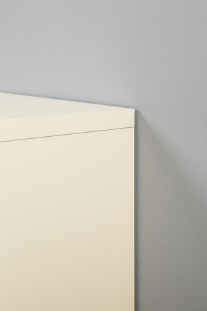 Гостиная Марион композиция 2 слоновая кость С341 PE, слоновая кость 6898 ПВХ, белый PE шагрень (собирается на любую сторону)