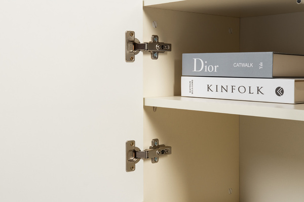 Гостиная Марион композиция 1 слоновая кость С341 PE, слоновая кость 6898 ПВХ, белый PE шагрень (собирается на любую сторону)