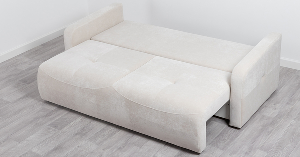 Диван-кровать прямой Марсель ТД 703 велюр Aura 02 белый