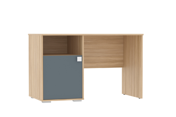 Детская комната Элиот композиция 7 белый фасадный, маренго, баунти песочный (собирается на любую сторону, спальное место 90 х 200)