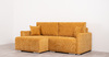 Диван-кровать угловой Оксфорд 714 композиция 5, STORM 8 горчичный, модульная система, сборка на любую сторону