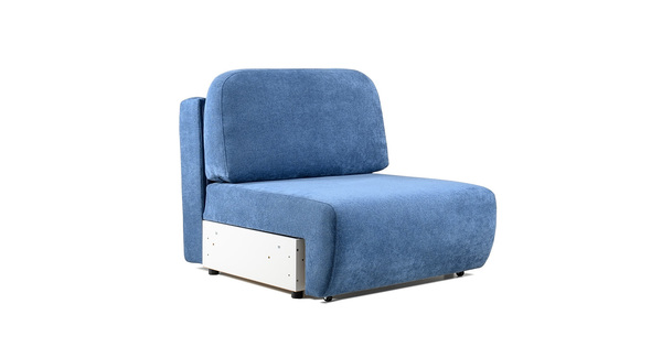 Диван-кровать угловой Тэдди 1504 композиция 2, букле Pique 009 синий, модульная система, сборка на любую сторону