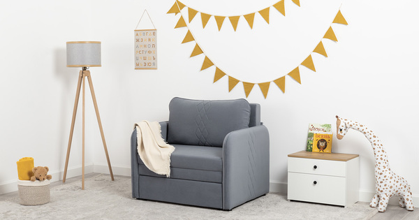 Кресло-кровать Юта (85) ТК 520 велюр Вивальди 12 сине-серый